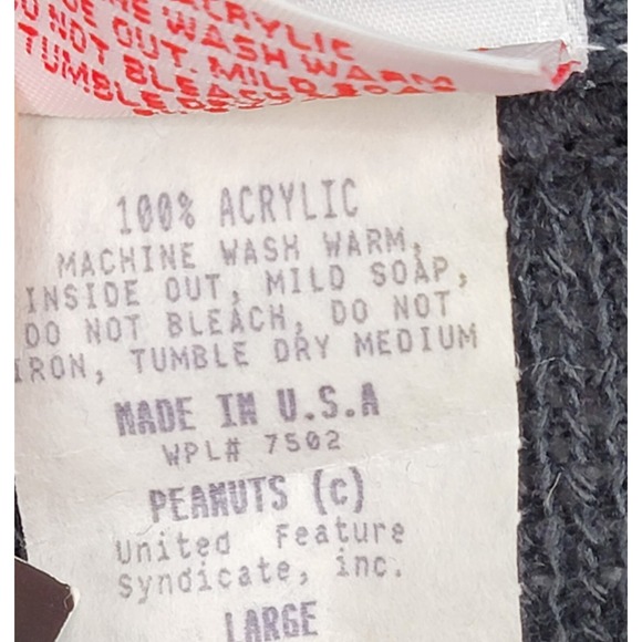 Vintage Snoopy sz Large Halloween Sweater Woodstock BOO‎ Haunted House USA NEW - Picture 4 of 9